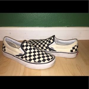 Black and white checkered vans size 7.5 women’s